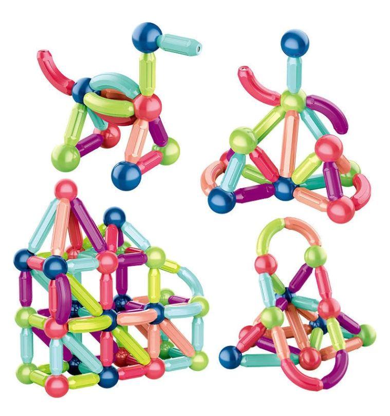 Blocos de Construção Magnéticos para Crianças - Constru Kids